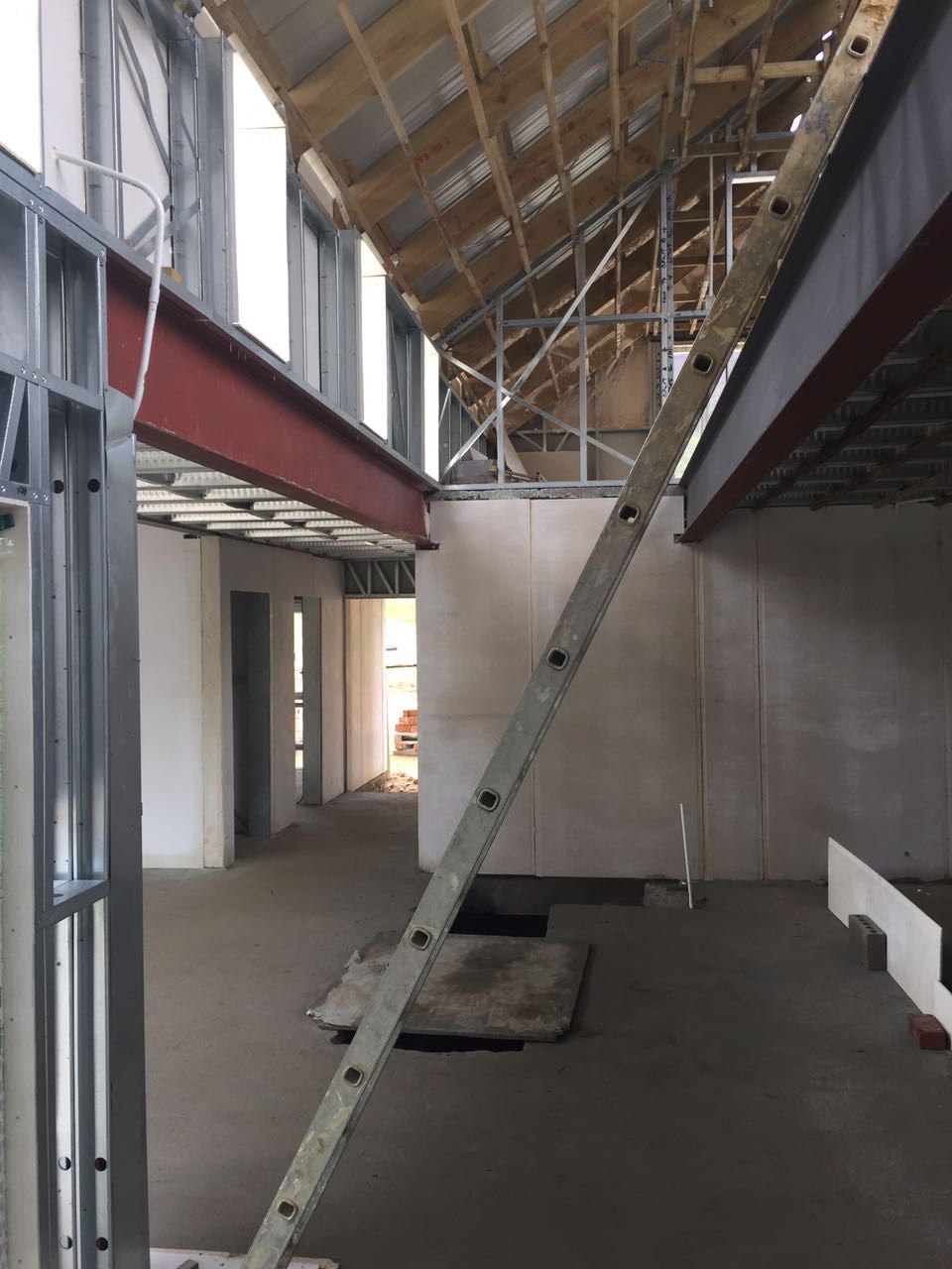 Looking at the inside structure of the upstairs roof