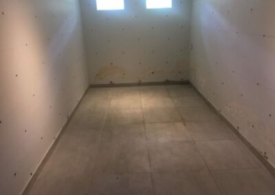 20180219 cellar with about 100 drill holes for chemical injection points
