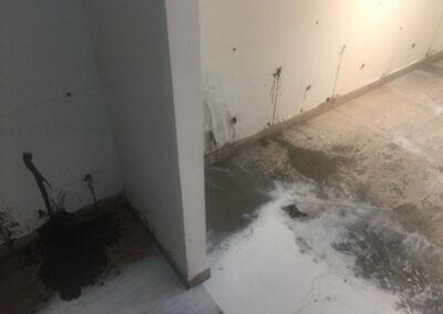 20180220 cellar milky water and black chemical spill