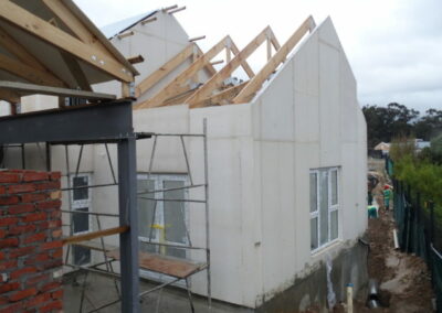 20170612 Builder building guest bedroom roof and west facade that has water ingress and saturation