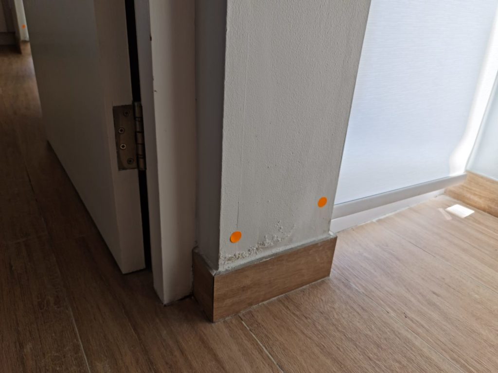 20210225 Damp in dining room wall
