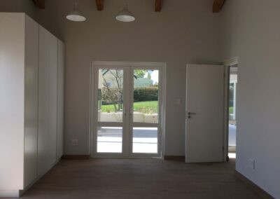 Guest bedroom looking to the patio