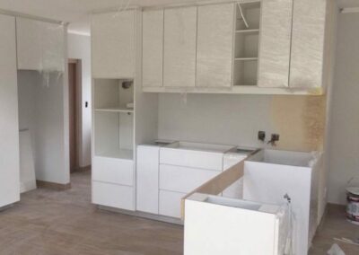 Kitchen being installed