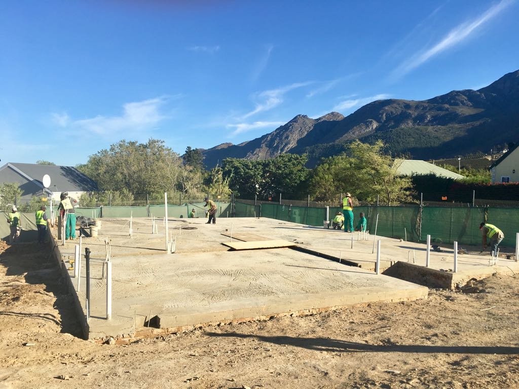 Concrete slab complete