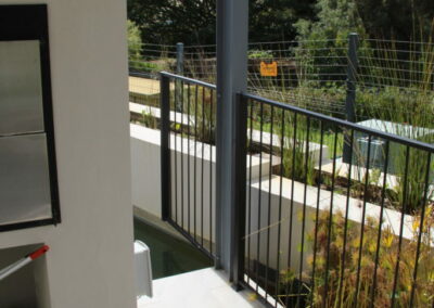 Pool fence extends into the pool